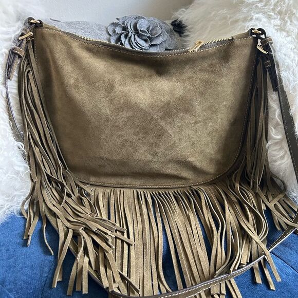 Michael Kors Olive Fringe Shoulder Bag - Picture 4 of 5